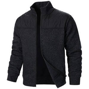 Manteau pull zippé à col montant pour homme, en coton 100% respirant, avec impression numérique colorée, idéal pour l'hiver - Product Image 1