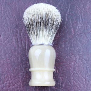 Pinceau à raser haut de gamme fait main, poli, en corne de buffle bio, imperméable, avec poils de blaireau véritable et manche en corne animale, design classique pour rasage humide - Product Image 4