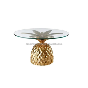 Recién llegado, marco de Metal con tapa de cristal, hermosa mesa de centro, restaurante y cafetería de estilo moderno de Azora Industries - Product Image 2