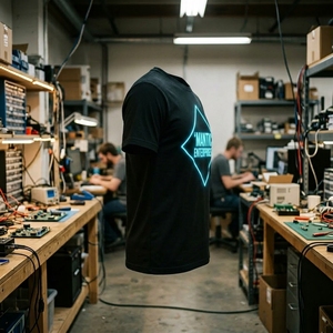 Camiseta LED Luminosa para Hombre, de Algodón Negro, Secado Rápido, Transpirable, Informal, con Luces Nocturnas, para Actividades Especiales, Gran Venta - Product Image 5