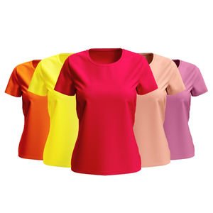 Camisetas de Mujer 100% Algodón, Lisas, Cuello Redondo, Manga Corta, Corte Ajustado, Marca BRANDSOON INDS - Product Image 5