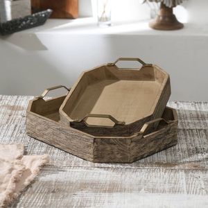 Bandeja de servicio de madera para restaurantes y hoteles, bandeja Rectangular de alta calidad - Product Image 6