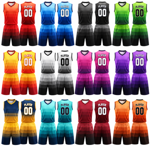 Maßgeschneiderte Basketball-Trainingsuniform für Herren, sublimiertes ärmelloses Trikot-Shorts-Set, leichtes, atmungsaktives Team-Trainingsset, OEM-Produktion - Product Image 2