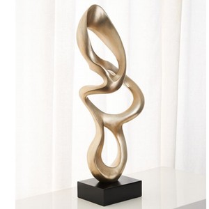 Sculpture en aluminium de couleur dorée de qualité exceptionnelle, design unique, sculpture décorative, idéale pour la décoration de mariage - Product Image 1