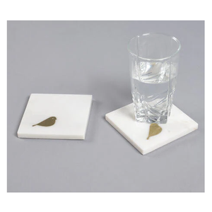 Sous-verres ronds en marbre écologiques modernes, durables, lavables, accessoires de table en pierre naturelle, tapis et coussinets, Inde - Product Image 2