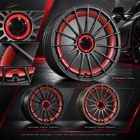 Velg Roda Forged Multi Spoke Merah Lurus 18-22 Inch 5x112 5x114.3 6061-T6 VIW-237 untuk BMW Audi Mercedes-Benz
