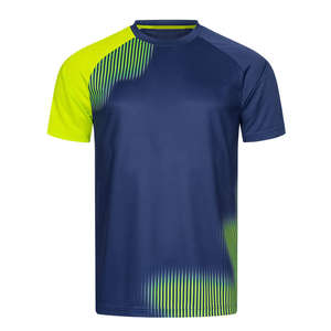 Camiseta transpirable de manga corta para hombre y mujer, ropa deportiva de secado rápido con cuello redondo para tenis de mesa - Product Image 5