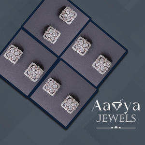 Boucles d'oreilles modernes en diamant, bijoux de luxe en or pour femmes, boucles d'oreilles éthiques, boucles d'oreilles de mariée, bijoux de laboratoire. - Product Image 5