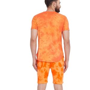 Venta caliente de los hombres de verano de marca de calidad gimnasio camiseta Twin Set 2 piezas cuello redondo Camiseta pantalones cortos de hombres - Product Image 6
