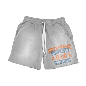 Ensemble tendance 2 pièces personnalisé été 2026 avec logo sérigraphié, short délavé et t-shirt à col rond - Product Image 5