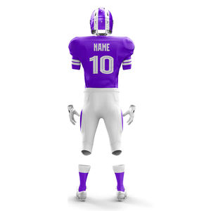 Ensemble d'uniformes de football américain personnalisés, respirant, en tissu sergé, maillot et pantalon, pour hommes adultes, vêtements d'entraînement performants, nom d'équipe personnalisé - Product Image 6