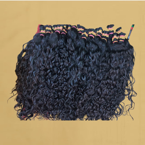 Extensions de cheveux humains vierges indiens Remy non traités, lisses, ondulés profonds, noir naturel, lots de cheveux en vrac, double trame machine - Product Image 6