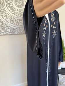 Nouvelle Abaya Traditionnelle Islamique Noire pour Femme, Style Saoudien, en Rayonne Respirante, Longueur Cheville, Collection Printemps 2026, Dubaï - Product Image 5