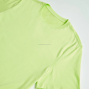 เสื้อยืดผู้ชายคอโอ 100% ผ้าฝ้าย โลโก้ขายส่ง คุณภาพสูง ทรงโอเวอร์ไซส์ เนื้อผ้าหนา 100% ผ้าฝ้าย - Product Image 2