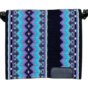 All Purpose Wool Western Show Classic Saddle Pad Cotton Shell Fleece Lining Wool Filling with Hand Strap for Riding - Product Image 5