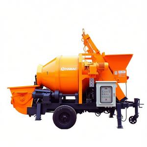 Mini bétonnière mobile Hamac 18m³/h, électrique ou diesel, portable avec pompe, montée sur remorque - Product Image 2