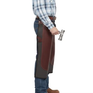 Chaps de fermeur professionnel en cuir de vachette, réglables, pour le sablage des sabots, protection des jambes, outil de travail - Product Image 3