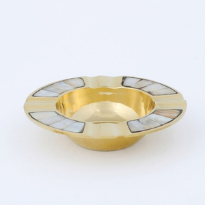 Cendrier en laiton fait main, rond, en métal, gravé de motifs floraux, pour cigares et cigarettes, pour la maison, le bar, le bureau, décorations de table - Product Image 6