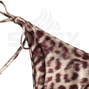 ชุดว่ายน้ำบิกินี่แบบ 2 ชิ้น สั่งทำขายส่ง พร้อมโลโก้ด้านหน้า แห้งเร็ว ระบายอากาศได้ดี เป็นมิตรกับสิ่งแวดล้อม ผลิตจากผ้าสแปนเด็กซ์/โพลีเอสเตอร์ ชุดว่ายน้ำผู้หญิงเซ็กซี่ - Product Image 5