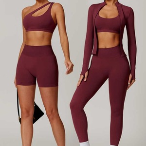 ชุดโยคะสำหรับผู้หญิง AS-YS-17 คุณภาพสูงสั่งทำพิเศษ ยืดหยุ่นได้ดี ไร้รอยต่อ ประสิทธิภาพสูง ราคาขายส่ง RTS - Product Image 1