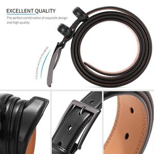 Cinturones de Cuero Casuales para Hombre con Hebilla de Aleación, 38 mm de Ancho, Diseño Sólido, Transpirables y Ecológicos - Product Image 5