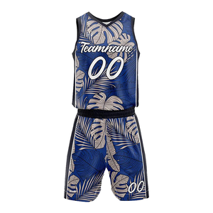 Ensemble d'uniformes de basketball unisexe imprimés par sublimation 100 % polyester, anti-humidité, taille élastique, logo personnalisé, motif géométrique avant - Product Image 5