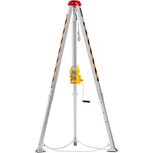 Kit Treppiede per Spazi Confinati con Verricello da 2600 Libbre, Gambe da 8 Piedi e Cavo da 98 Piedi per Gru, Treppiede da 33 Piedi per Soccorso in Caduta - Product Image 3
