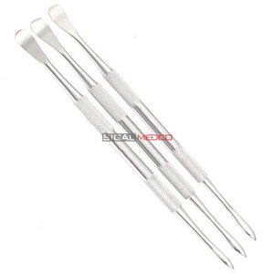 Kit d'instruments chirurgicaux dentaires à double extrémité en acier inoxydable, 3 pièces, pour hygiène buccale, comprenant un élévateur PERIOSTEAL Allen Molt P9A - Product Image 3