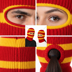Pasamontañas de Punto Cálido para Invierno, Personalizado al por Mayor, 100% Algodón, Ropa de Exterior, Máscara Facial Completa de Punto, Unisex, Transpirable - Product Image 6