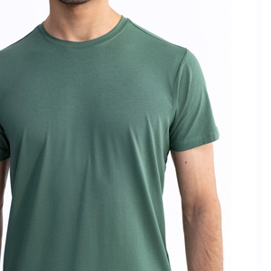 เสื้อยืดผู้ชายผ้าฝ้าย 100% แบบ Worsted สำหรับใส่เป็นทางการ พิมพ์ลายด้านหน้าพร้อมโลโก้ตามสั่ง ป้องกันขนร่วง ทรงหลวม แขนสั้น - Product Image 4