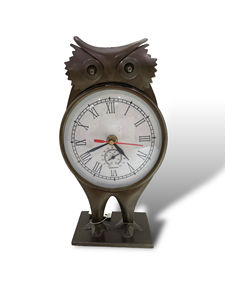 Horloge de table en métal Art Déco moderne et élégante, accessoire décoratif de bureau de luxe, fonctionnement silencieux pour la maison - Product Image 3