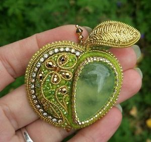 Designer Embroidery Beaded Brooch Handcrafted Decorative Pin for <b>Dresses</b> and Blazers - Product Image 3