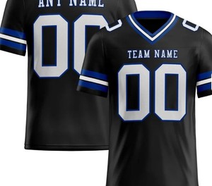 Uniforme de Fútbol Americano Personalizado Unisex, 180GSM, Poliéster, Impresión Digital, Parte Delantera Corta, para Jóvenes, Práctica, Partido, Rendimiento - Product Image 3