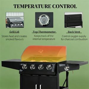 Griglia a Gas per Barbecue all'Aperto, Pratico Bruciatore per Cucinare all'Aperto - Product Image 3