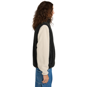 Top Quality Sherpa Fleece <b>Vests</b> <b>Black</b> Color Full Zip Up Stand Collar Casual Winter Outdoor Off Road Hiking Sherpa <b>Vests</b> For Men - Product Image 3