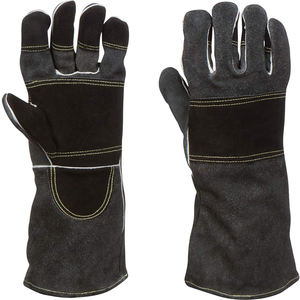 Guantes de Soldadura de Cuero Vacuno Marrón Resistentes al Calor, Impermeables, Antideslizantes, Duraderos y Personalizables - Product Image 1