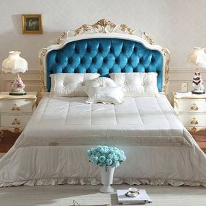 Juego de Dormitorio Tapizado Azul Clásico de Lujo Mandarin Oriental en Oferta, Estructura de Cama Acolchada, Muebles Elegantes de Estilo Europeo - Product Image 5