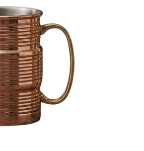 Ribbed Design Shiny Polished Drinkware Personalized Pure <b>Copper</b> <b>Mug</b> Handcrafted Durable Kitchenware <b>Mug</b> - Product Image 6