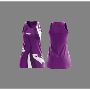 Robe d'équipe de netball à séchage rapide avec logo personnalisé |   Uniforme de netball par sublimation avec logo, nom et numéro de l'équipe |   Polyester respirant - Product Image 5