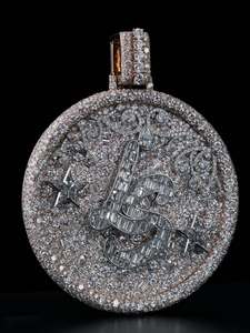 Colgante de Letra Hip Hop Personalizado con Nombre y Número, Chapado en Rodio sobre Plata 925, con Moissanita que Pasa el Test de Diamantes y Estilo Iced Out - Product Image 6