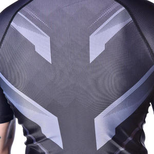 Camiseta de Compresión de Manga Corta, Transpirable, de Secado Rápido, Protección UV, para Artes Marciales, Personalizable OEM, Unisex, Negra Mate - Product Image 5