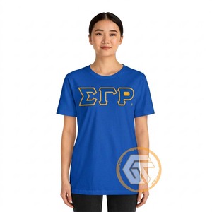 Camiseta de la Hermandad Femenina GREEK TREASURES Sigma Gamma Rho, 100% Algodón Jersey, Cuello Redondo, Manga Corta, Antiarrugas, para Verano - Product Image 2