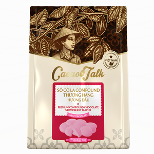 Premium Confectionery & <b>Bakery</b> Dessert Supply Food Industry HALAL Strawberry Compound Chocolate Cocoa Button 1KG Custom Label - Product Image 1