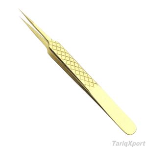 Pinzas Profesionales de Acero Inoxidable para Extensión de Pestañas, Pinzas de Precisión para Cejas con Punta Lisa y Recta para Salón de Belleza - Product Image 2