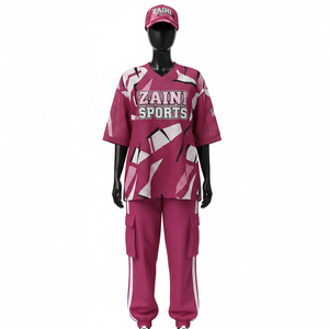 Ensemble deux pièces en mesh pour femme, haut en mesh polyester respirant 160 GSM, pantalon jogger décontracté 220 GSM, logo sublimé à chaud. Ensembles pour femmes. - Product Image 6