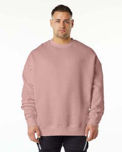 เสื้อสเวตเชิ้ตคอกลมผู้ชายแบบหนา ผ้าฝ้ายพรีเมียม สตรีทแวร์ แบรนด์ส่วนตัว รับผลิตแบบ OEM - Product Image 4