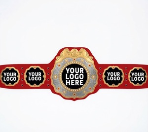 Ceinture de championnat de lutte personnalisée, noir et or, en PU, avec espace pour logo, personnalisation, équipement sportif, personnalisé IWGP - Product Image 4