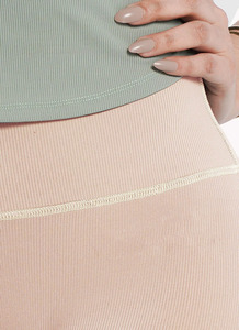 High Waist Full Length Seamless Yoga <b>Leggings</b> Solid Color Spandex Nylon Women Pants - Product Image 4