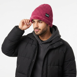 Manufacturing Wholesale High Quality Unisex Beanie Rib Knit Beanie <b>Winter</b> <b>Cap</b> Solid Color Casual Style - Product Image 2