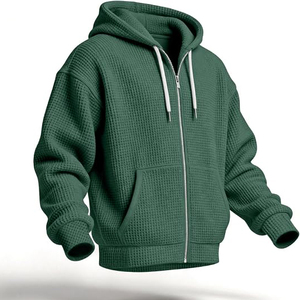 Autumn Winter Regular Fit Hooded Casual 100% Cotton Jersey Pocket <b>Waterproof</b> Sweatshirt - Product Image 6
